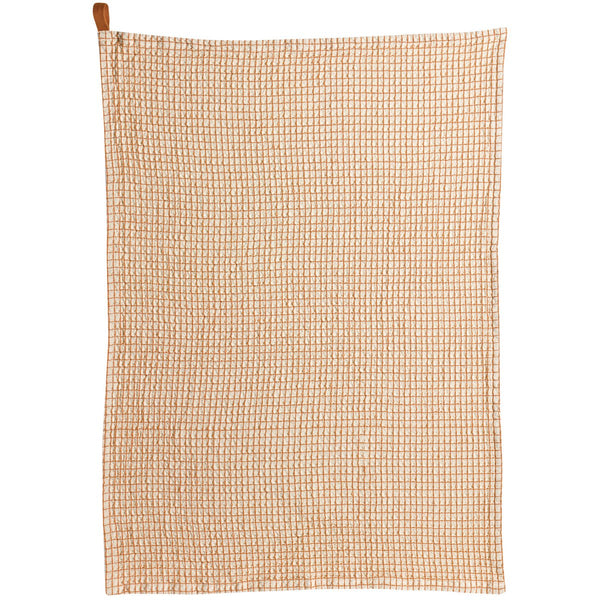 Two-tone honeycomb tea towel Mumba Cinnamon 50 x 70