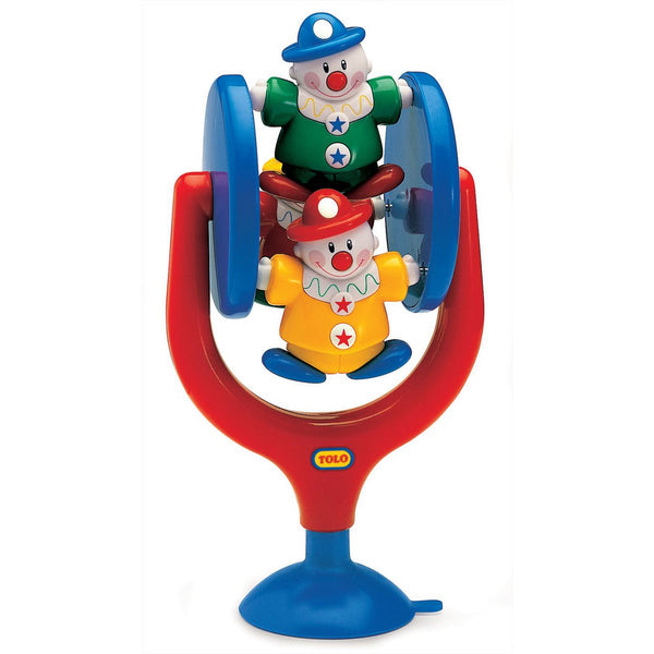 Tolo Classic Table Toy with Suction Cup - Spinning Clowns