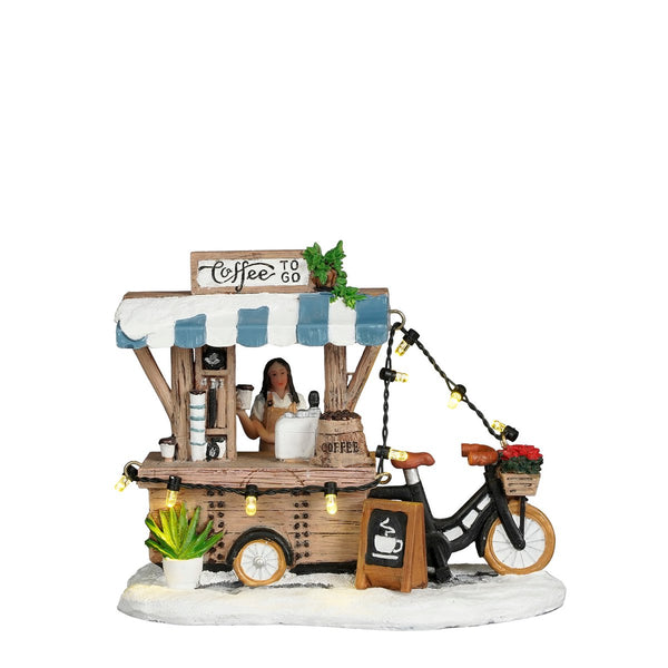 LuVille Christmas Village Miniature Coffee to go - L14 x W8 x H11 cm