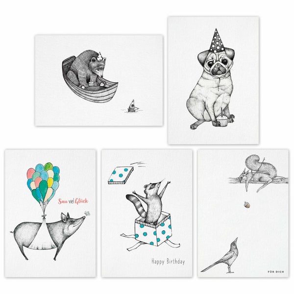 Postcards – Set of 5 – Birthday