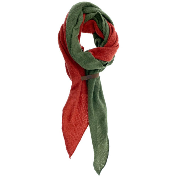 Scarf Fem Twin - Khaki Rust