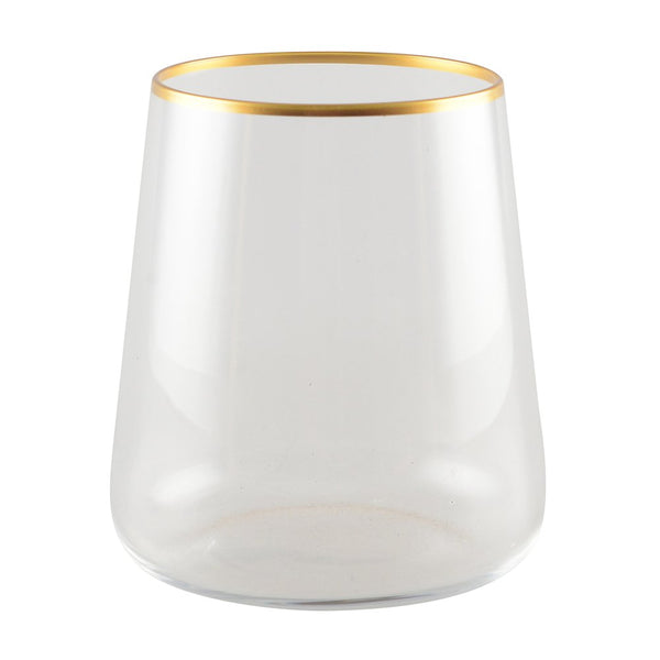 WATER GLASSES MATT GOLD EDGE - SET OF 6