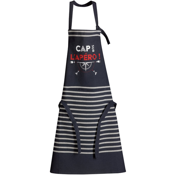 Kitchen apron Head for the recycled aperitif Navy 72 x 90