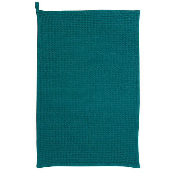 Plain honeycomb tea towel Mumba Peacock 50 x 70