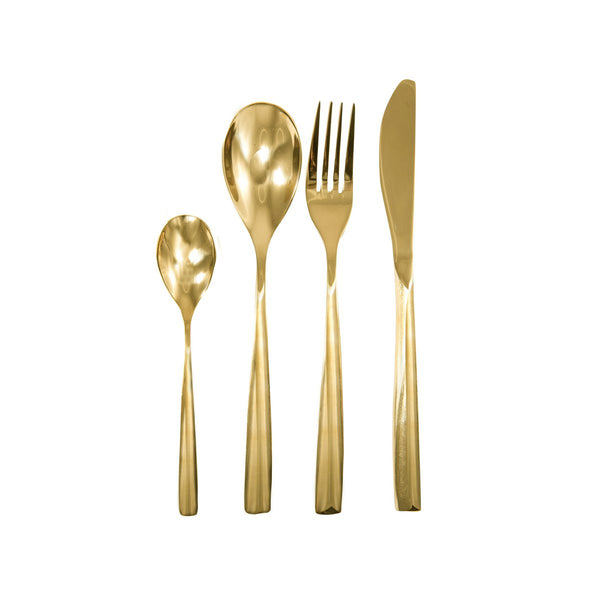 24 PIECE GOLDEN CUTLERY SET