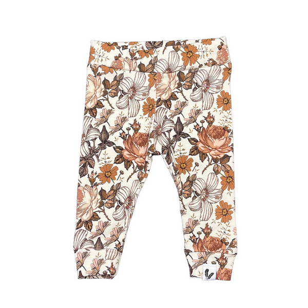 Newborn pants english garden brown