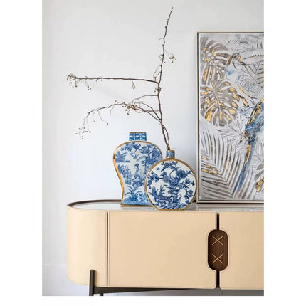 Nieuwe Chinese Stijl Oosterse Parijse Delftsblauwe Vazen Hoog