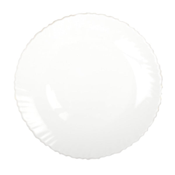 WHITE DINNER PLATE WITH GOLDEN EDGE - SET OF 6