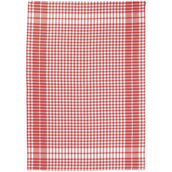 Red Small Squares Tea Towel 50 X 70