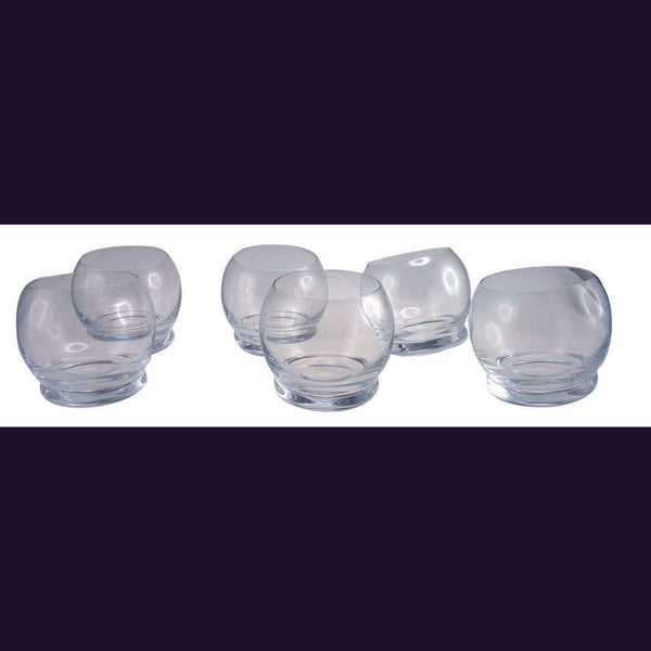 SET OF 6 TRANSPARENT CULBUTO GLASSES 390 ML