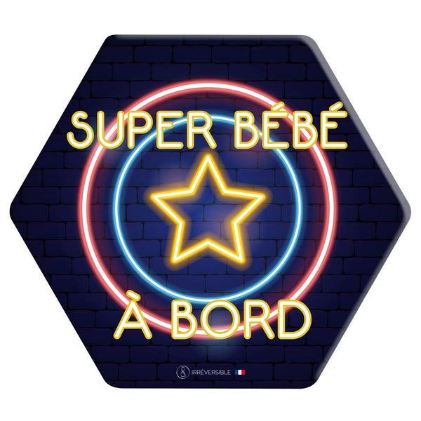 Neon Captain America “Baby on Board” sticker