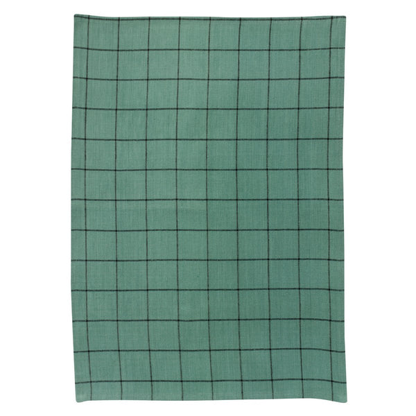 Metis Kilia kitchen towel Verdigris checks 50 x 70