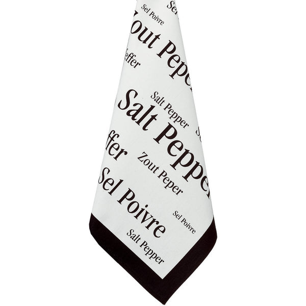 Black Salt & Pepper Printed Tea Towel