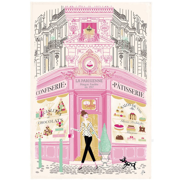 Ecru Pastry Front Printed Tea Towel 48 x 72