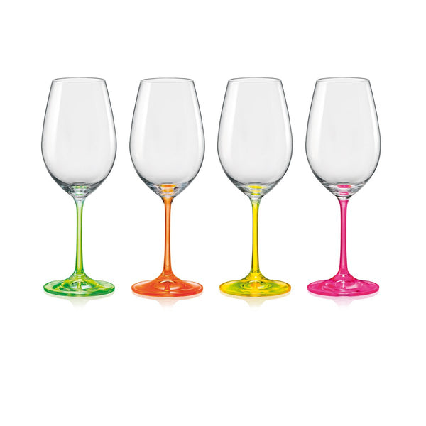 NEON WINE GLASSES 350ML-SET OF 4