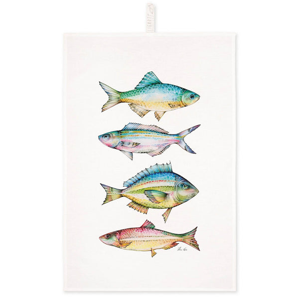 Tea Towel - Four colorful fish