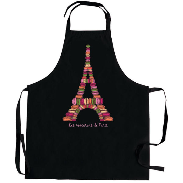 Macarons de Paris kitchen apron recycled Black 72 x 90