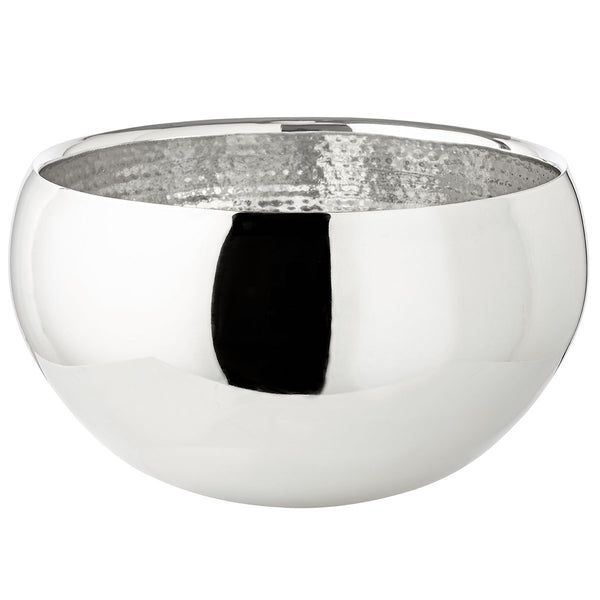 EDZARD bottle cooler / bowl Enea, double-walled, high-grade steel high-gloss polished, hammered inside, ø 35 cm