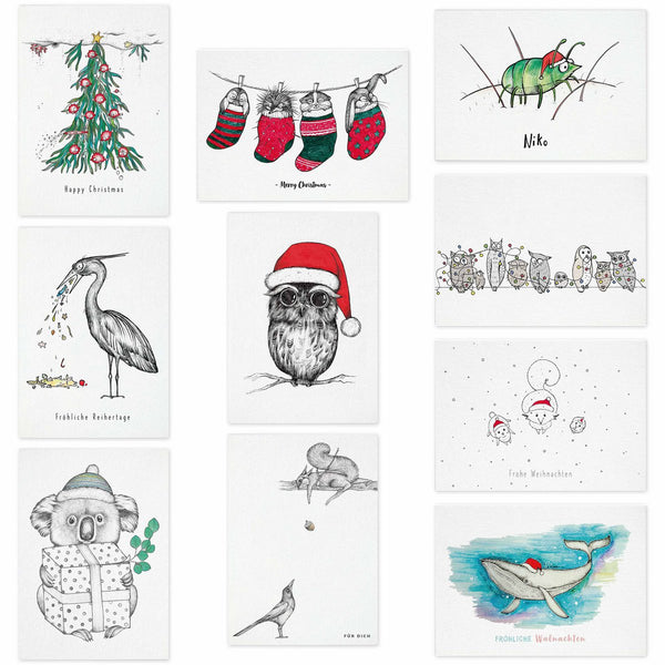 Postcards – Set of 10 – Christmas All Around