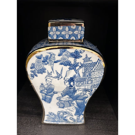 Nieuwe Chinese Stijl Oosterse Parijse Delftsblauwe Vazen Hoog