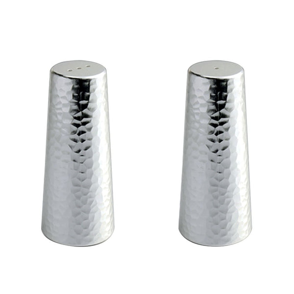 HAMMERED SILVER SALT AND PEPPER POT