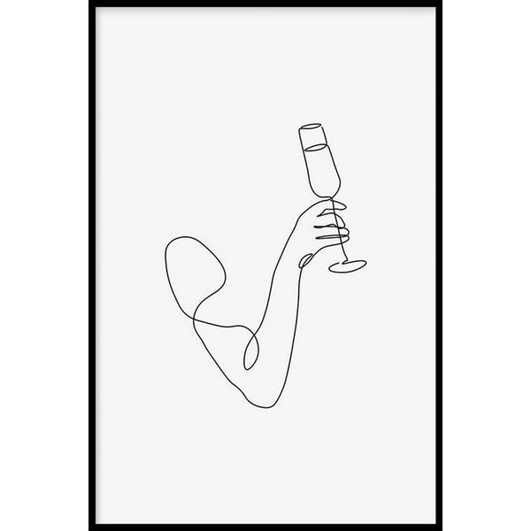 Champagne Line Art