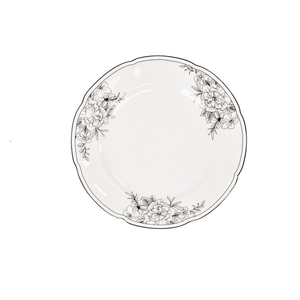 Plate - Les Fleurs - Newbone China - 19,5x19,5x1,2cm