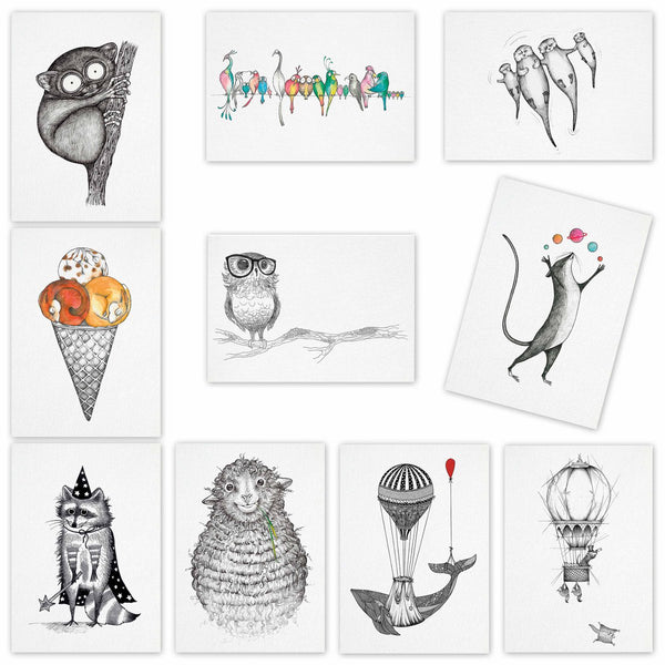 Postcards – set of 10 – mishmash