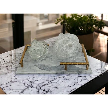 Medium Knotted Glass Sculpture Diameter 15cm M Design