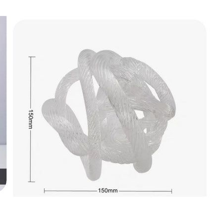 Medium Knotted Glass Sculpture Diameter 15cm M Design
