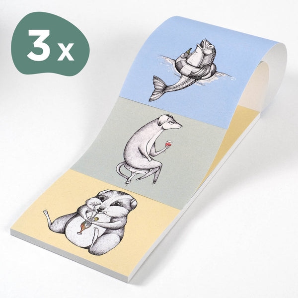 Notepad – Prösterchen Trio – set of 3