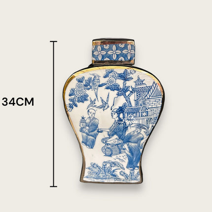 Nieuwe Chinese Stijl Oosterse Parijse Delftsblauwe Vazen Hoog