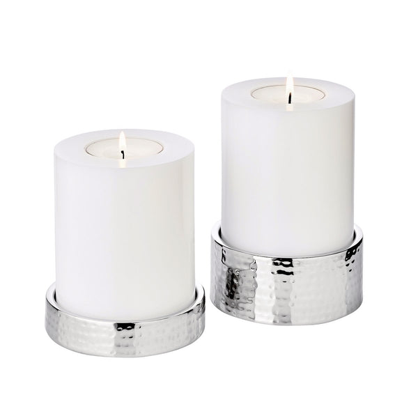 Tea light holder Luca set of 2, Ø 6cm, H: 2.5/5cm