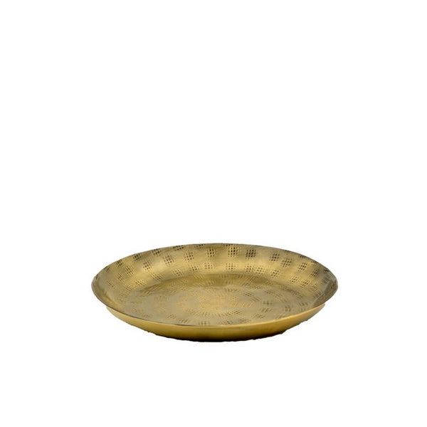 Serving Tray dia 21 antique gold