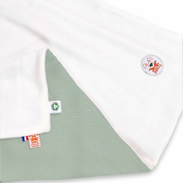 Green and White Rex Organic Cotton Blanket