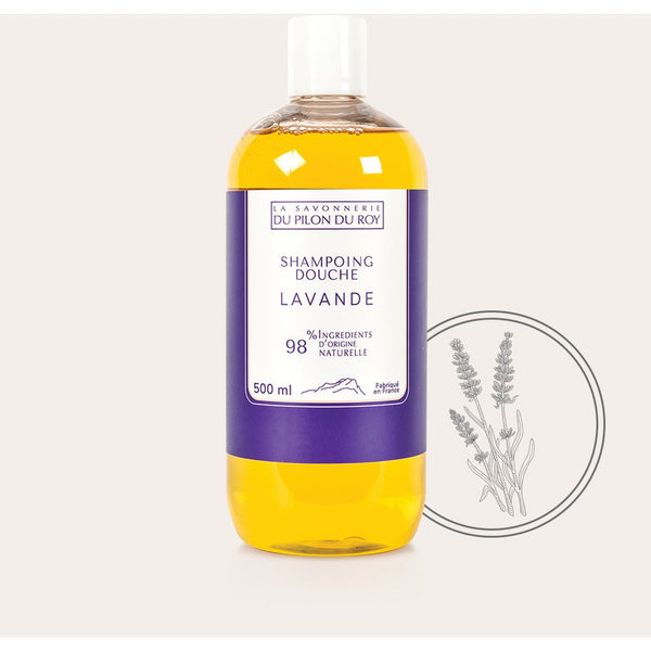 Shower shampoo with organic olive oil and lavender 500ml