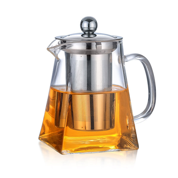 SQUARE TEAPOT WITH STAINLESS STEEL FILTER 650ML