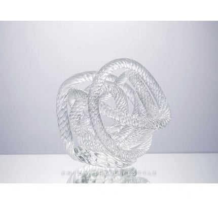 Medium Knotted Glass Sculpture Diameter 15cm M Design