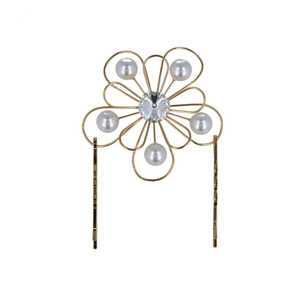 Forever Big Flower Hair Jewelry - Gold