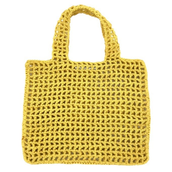 Luna-Leena bag kids yellow - organic cotton - hand crochet in Nepal