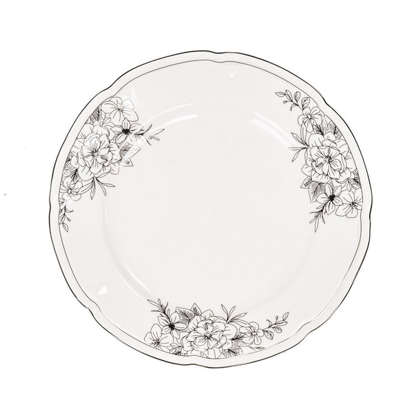 Plate - Les Fleurs - Newbone China - 26x26x1,5cm