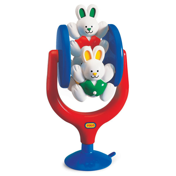 Tolo Classic Table Toy with Suction Cup - Spinning Bunnies