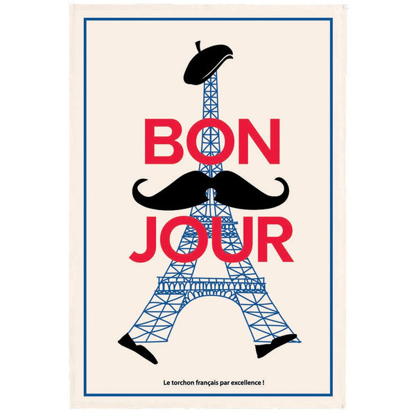 Bonjour Ecru tea towel 48 x 72