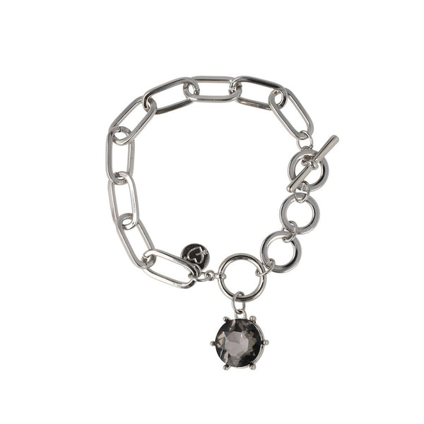 Rhodium and Crystal Bracelet