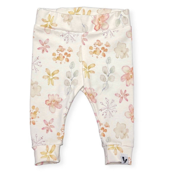 Newborn pants painted flower