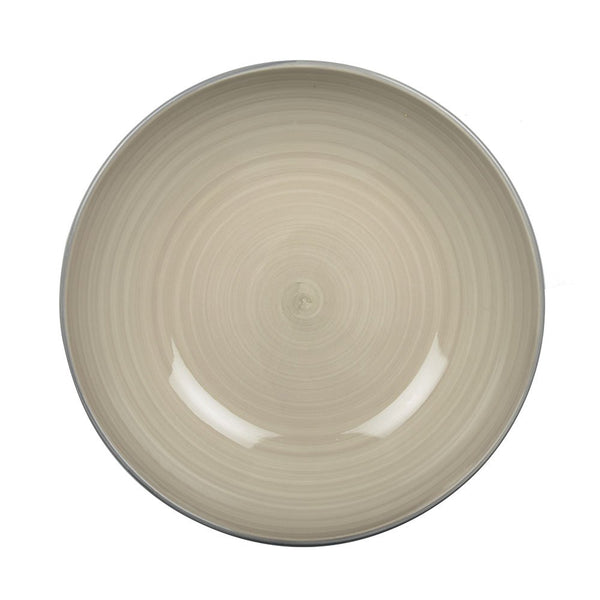 PLAIN TAUPE SOUP PLATE - COACHELLA