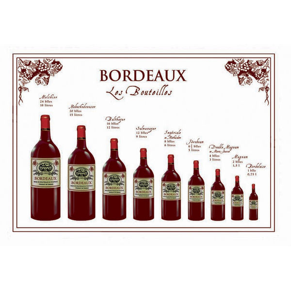 Burgundy Bottle Tea Towel