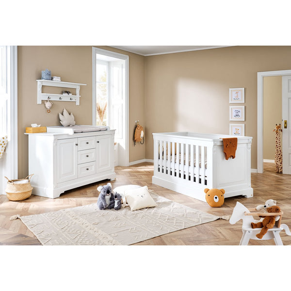 Starter set 'Emilia' extra wide
2 parts: cot bed, extra wide changing unit