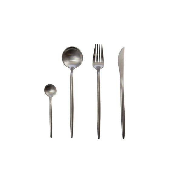 24-PIECE SILVER CUTLERY SET - NATURAL ELEMENTS