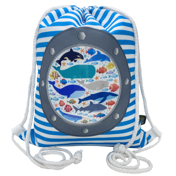 Kids Gym Bag Fish Porthole & Plastic Window